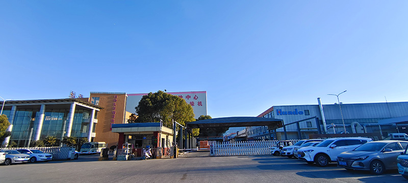 Front view of the factory production workshop and office building