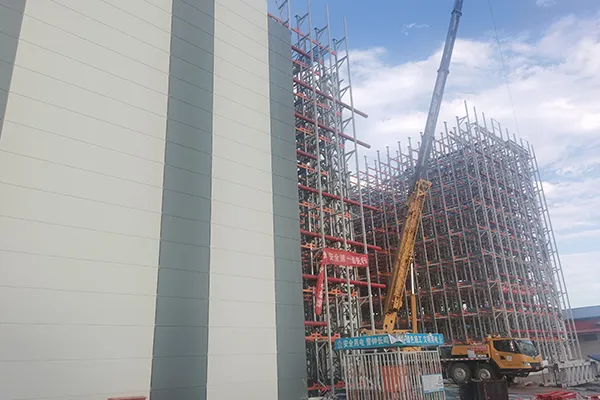 Clad Supported Warehouse site construction
