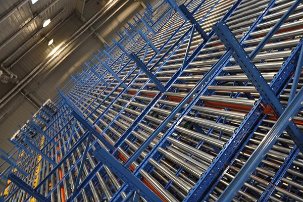 Gravity flow roller racking