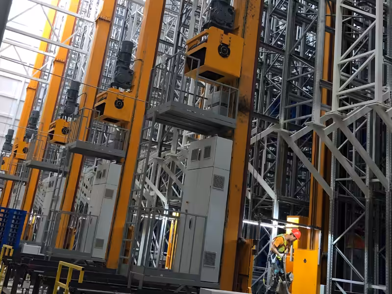 Stacker crane automated storage system