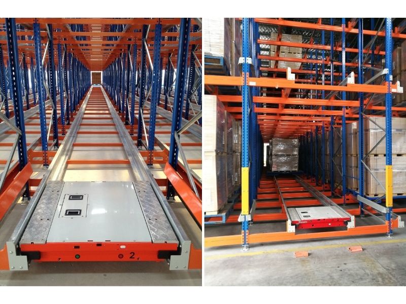 Application of shuttle rack system
