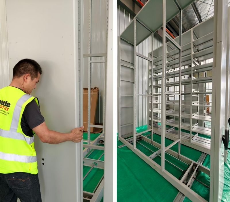 Installing mobile racks