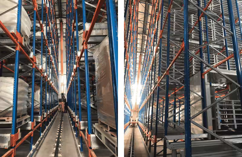 Stacker Crane with Shuttle Racking System