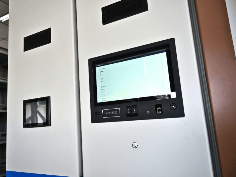 High-Density Mobile Shelving Control Screen