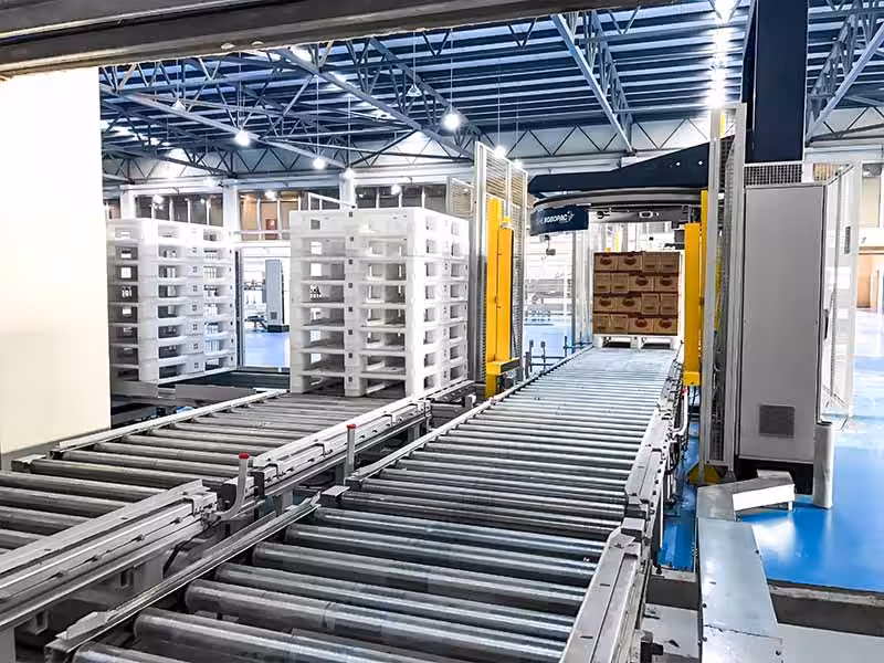 Pallet Conveyor System for Warehouse Workflow Automation