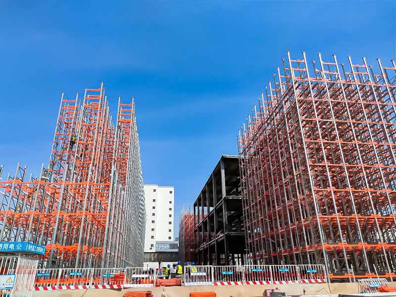 Rack Supported Warehouse Under Construction for High-Density Storage