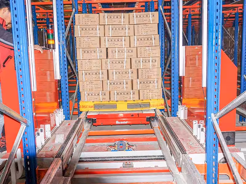 Radio Shuttle System for Deep Lane Pallet Storage