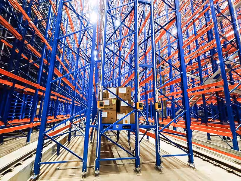 Stacker Crane ASRS System for Automated Pallet Storage and Retrieval