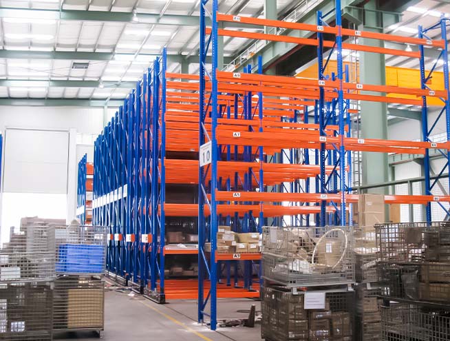 Mobile Racking System in Warehouse