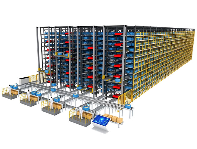 Two-Way Tote Shuttle ASRS 3D Layout