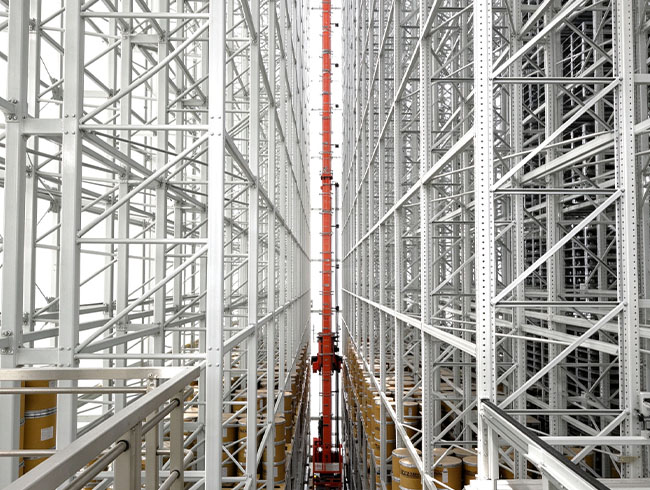 Automated High Bay Warehouse with Stacker Cranes