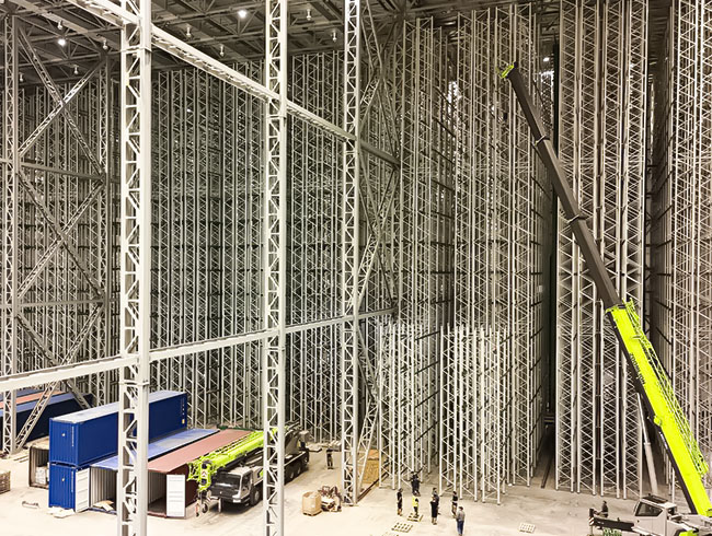 Double-Deep Pallet ASRS Rack Structure