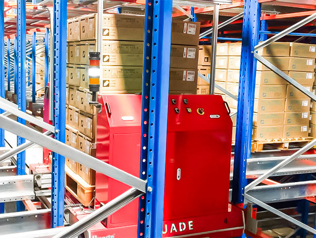 Mother-and-Child Shuttle ASRS Handling Pallets