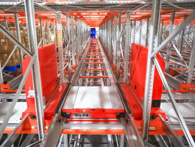 Mother-and-Child Shuttle Vehicles Inside Storage Racks