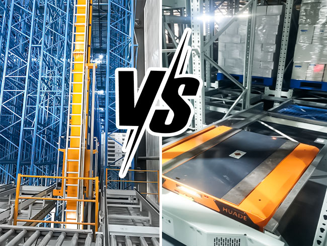 Stacker Crane ASRS vs Four-Way Shuttle ASRS