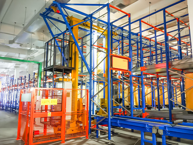 Stacker Crane and Shuttle System in an Automated Warehouse